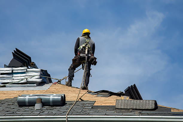 Professional Gutter Installation technician working in Illiopolis, IL